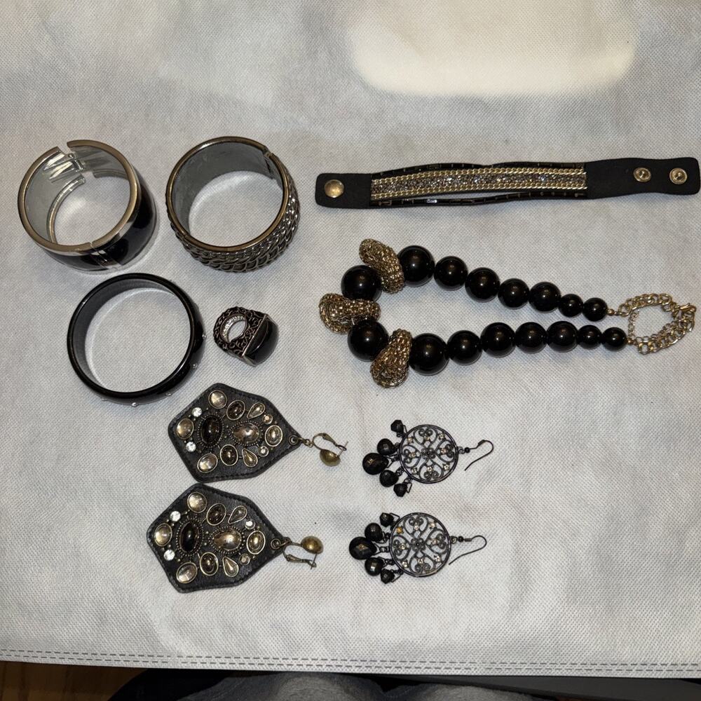 Jewelry Lot Of 8 Pieces Punk Goth Style